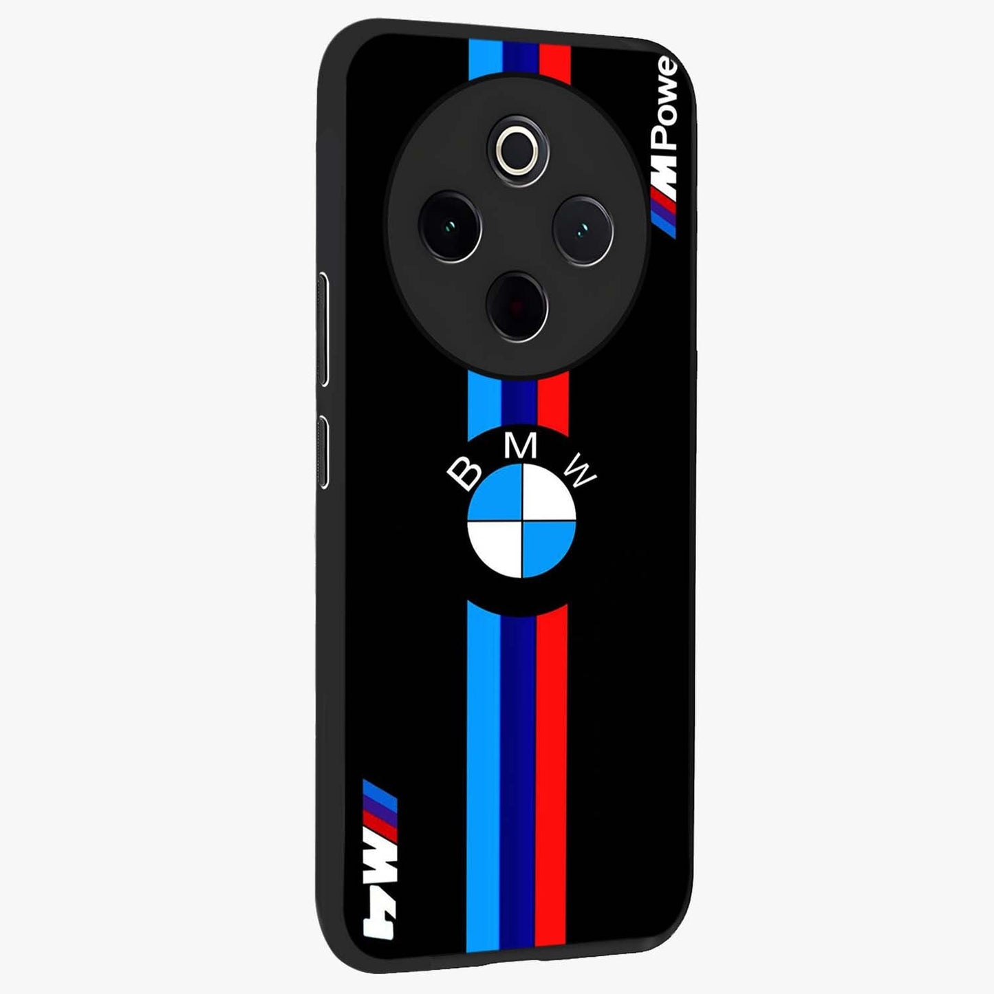 Turbo BMW Beast Glass Case upright view showcasing powerful car artwork with modern motorsport theme.