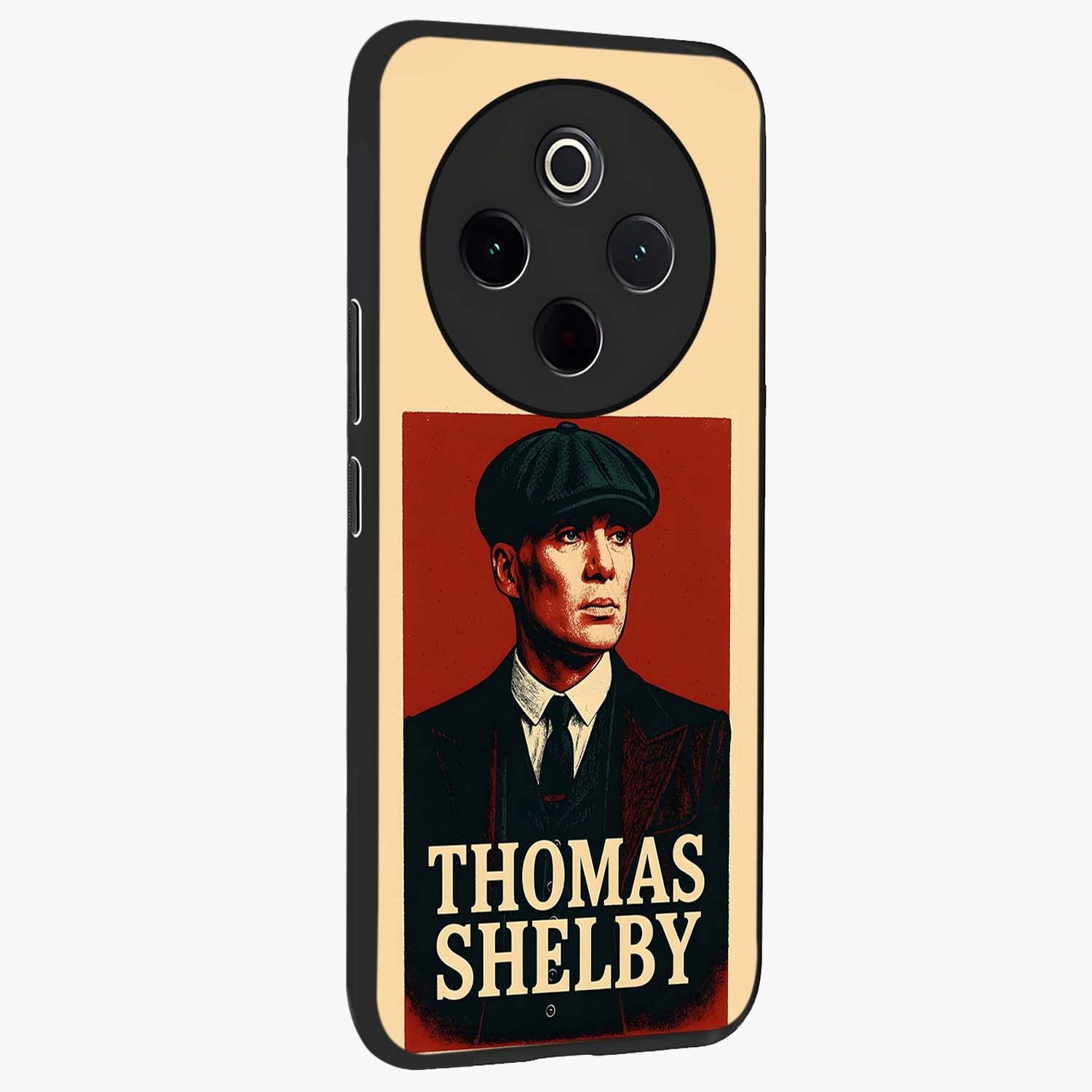 Vintage Mafia Authority Glass Case upright view showcasing dramatic vintage artwork with iconic authority theme.