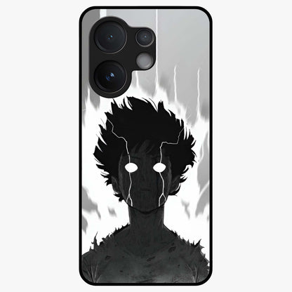 Awakened Inner Rage Glass Case showing flat back view with intense artistic artwork and glossy glass finish.