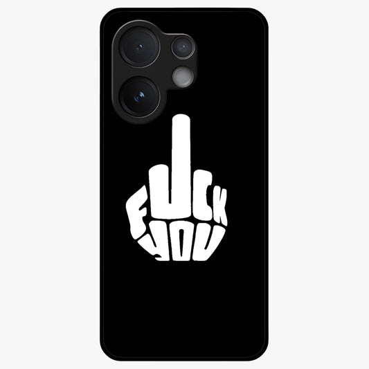 Rebel Mode On Glass Case showing flat back view with bold rebellious typography artwork and glossy glass finish.