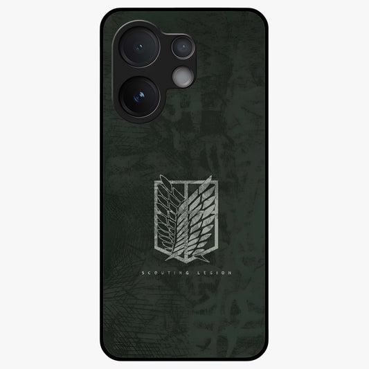 Wings Of Freedom Glass Case showing flat back view with symbolic wings artwork and glossy glass finish.