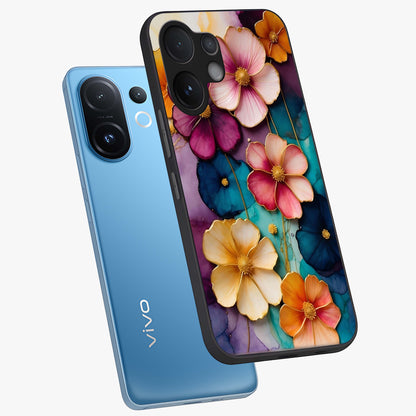 Artlyn Grace Flower Pattern Glass Case displayed in angled mockup highlighting delicate flower pattern design and smooth glass surface.