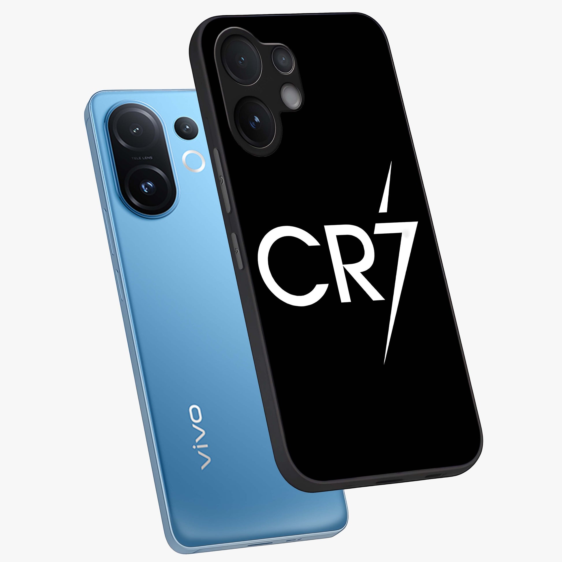 Cr7 Elite Strike Glass Case displayed in angled mockup highlighting powerful sports graphic with bold athletic theme.