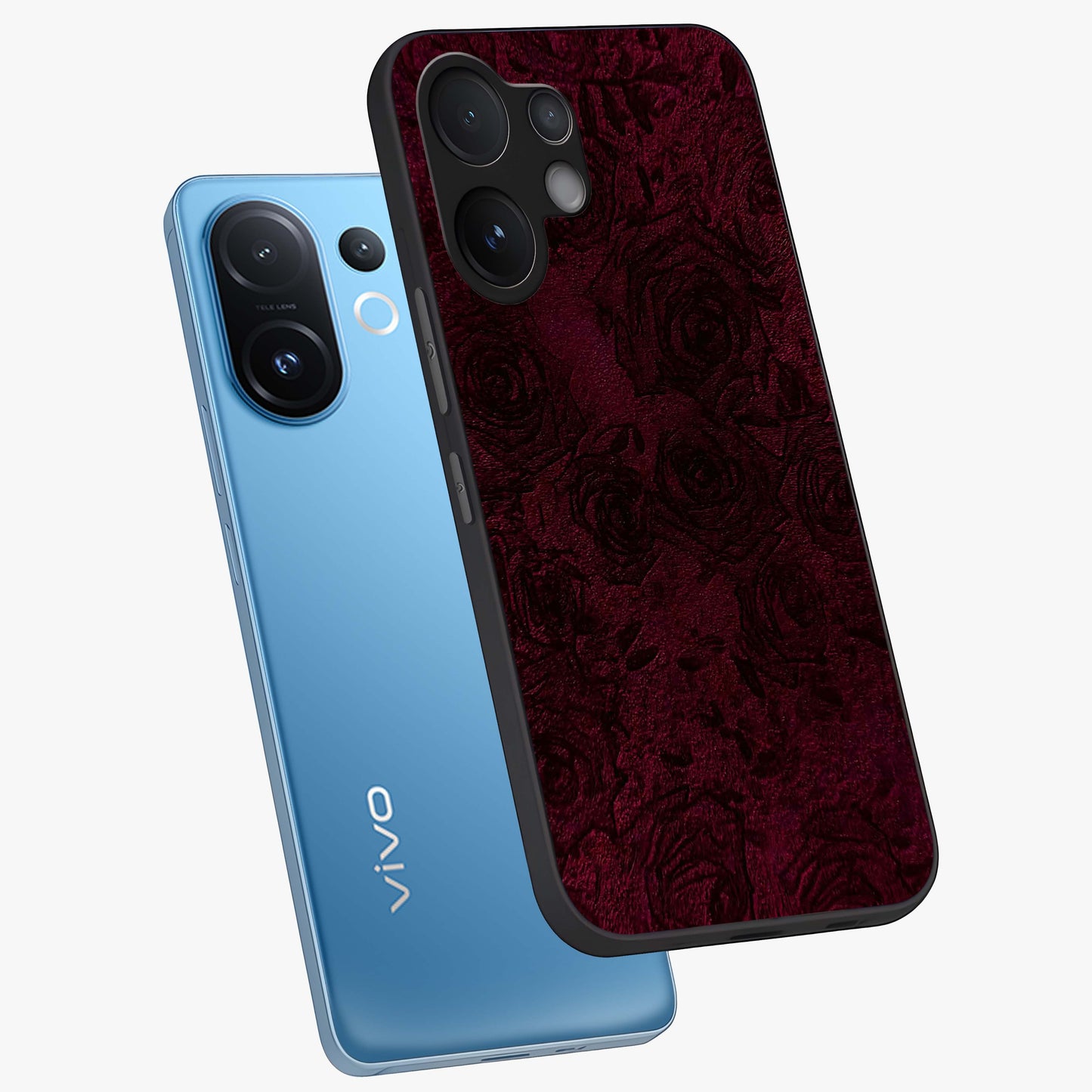 Crimson Fade Flow Glass Case displayed in angled mockup highlighting smooth gradient design with modern aesthetic style.
