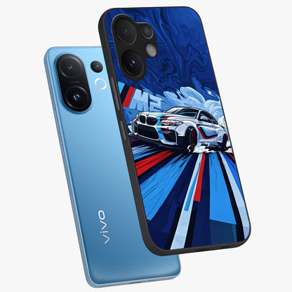 Drift Power Rush Glass Case displayed in angled mockup highlighting powerful drift car design with sporty aesthetic style.