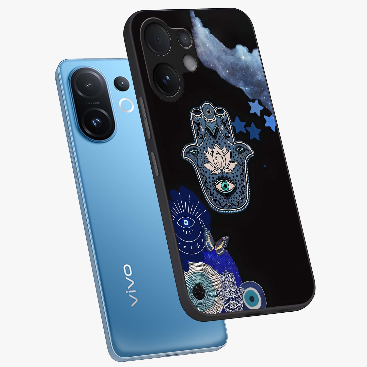 Mystic Hand Aura Glass Case displayed in angled mockup highlighting magical aura design with spiritual aesthetic style.