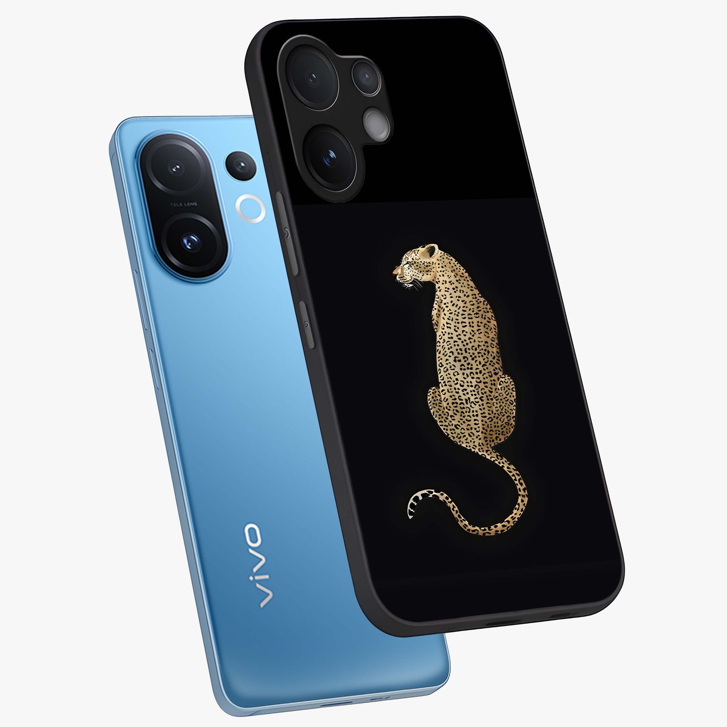 Regal Leopard Glass Case displayed in angled mockup highlighting powerful animal illustration with stylish wild aesthetic.