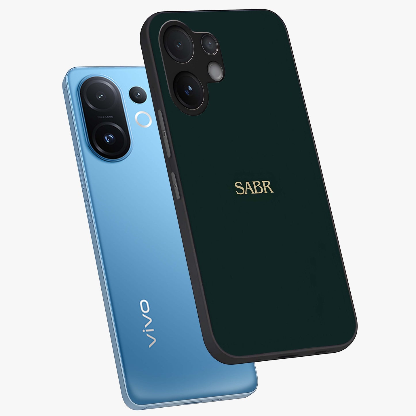 Sabr Minimal Patience Glass Case displayed in angled mockup highlighting simple inspirational design with clean aesthetic style.