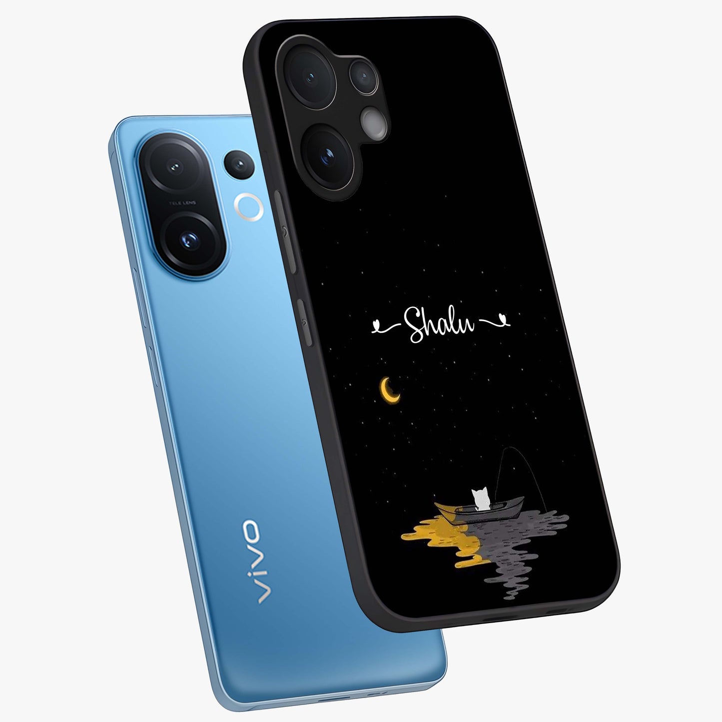 Silent Night Row Glass Case displayed in angled mockup highlighting peaceful evening design with dreamy night aesthetic.