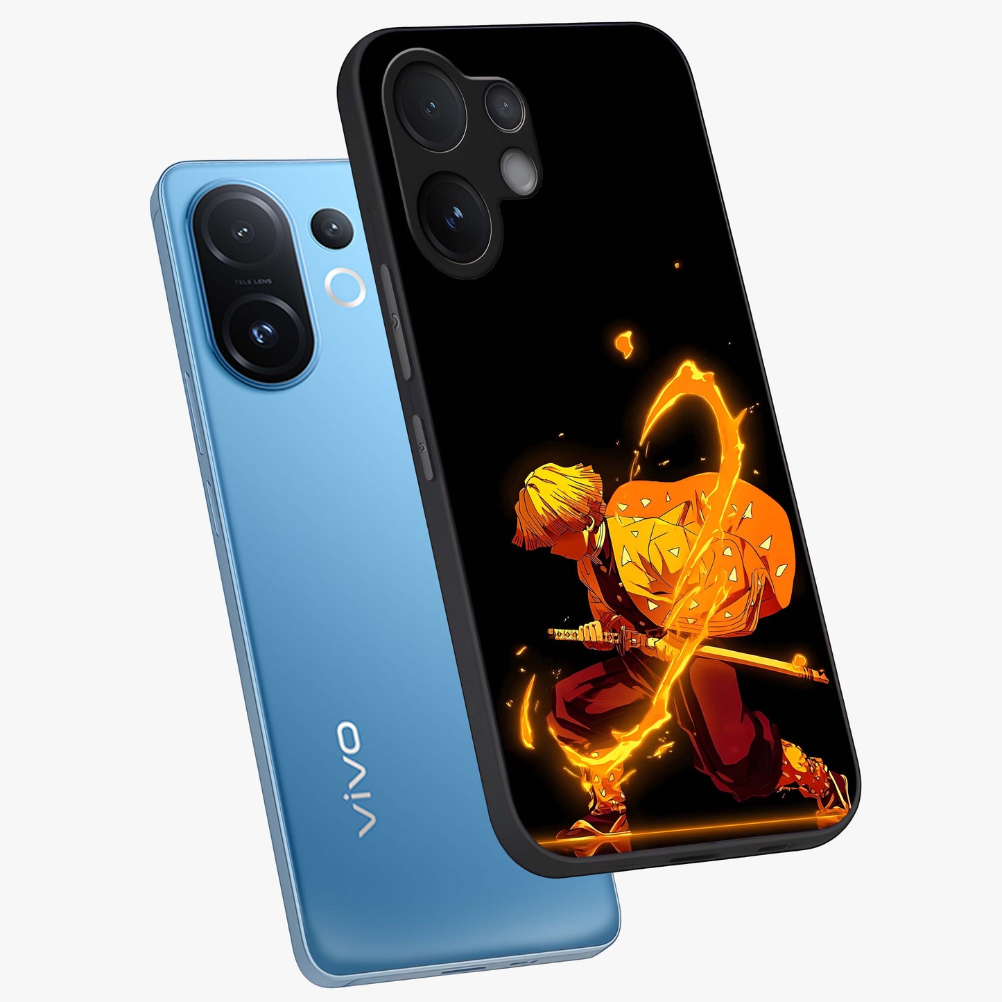 Thunder Flame Execution Glass Case displayed in angled mockup highlighting dramatic fire themed design with intense fantasy aesthetic.