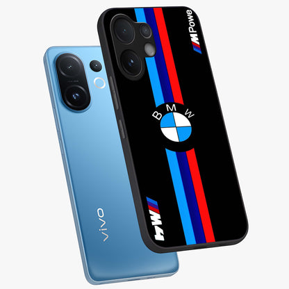 Turbo BMW Beast Glass Case displayed in angled mockup highlighting sleek racing car design with bold automotive aesthetic.