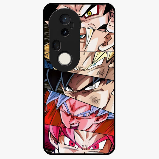 Anime Character Glass Case showing flat back view with vibrant anime artwork and glossy glass finish.