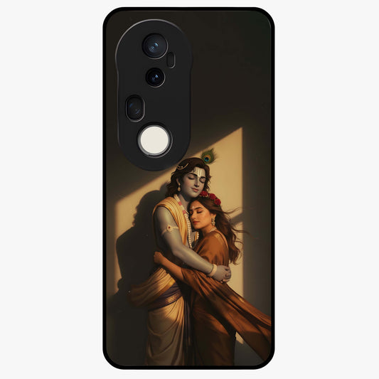 Divine Eternal Love Glass Case showing flat back view with spiritual love themed artwork and glossy glass finish.