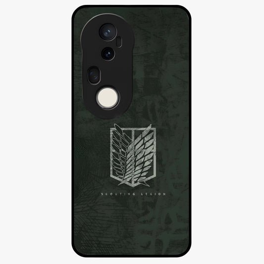 Wings Of Freedom Glass Case showing flat back view with symbolic wings artwork and glossy glass finish.