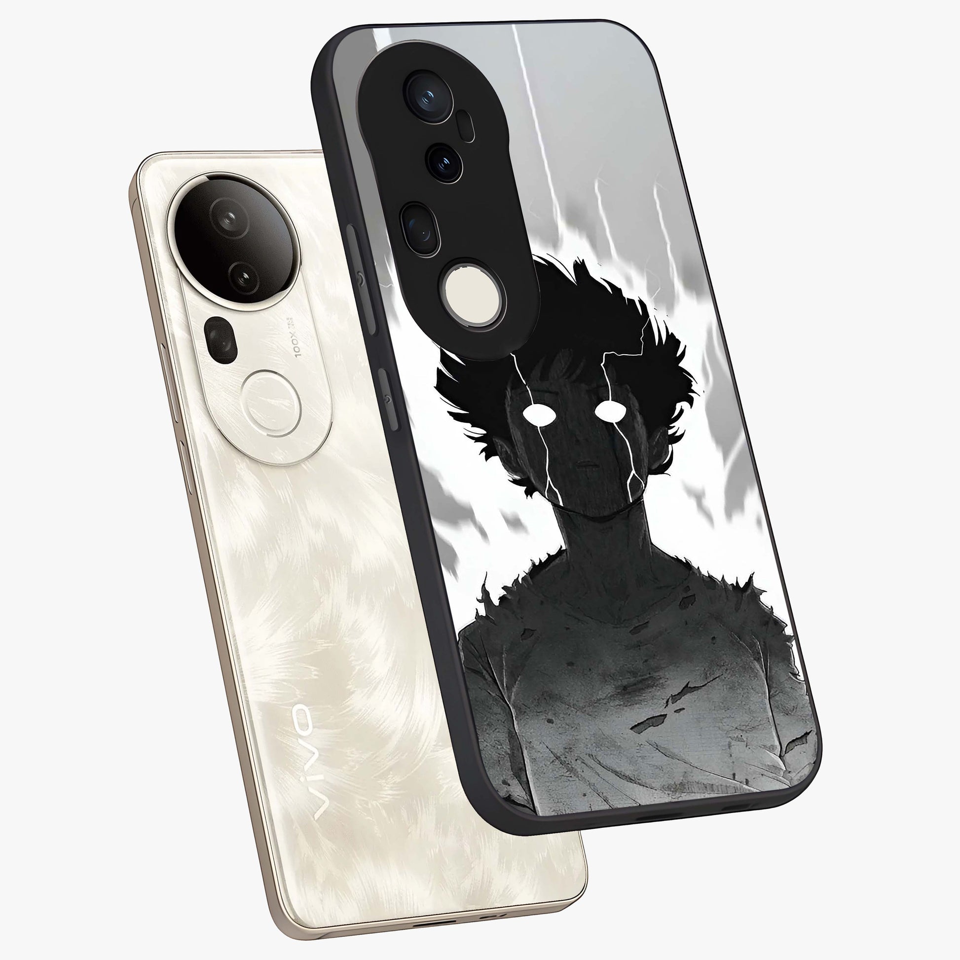 Awakened Inner Rage Glass Case displayed in angled mockup highlighting powerful graphic design and bold artistic theme.