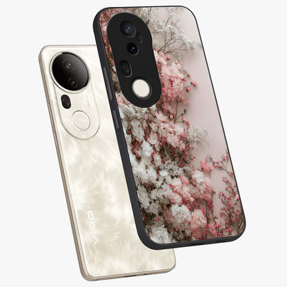 Blush Blossom Cloud Glass Case displayed in angled mockup highlighting soft cloud and blossom design with pastel aesthetic.