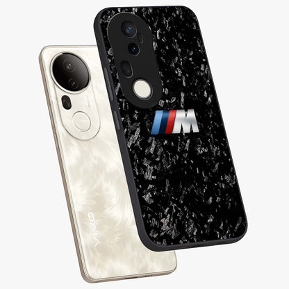 Carbon Speed Mark Glass Case displayed in angled mockup highlighting racing inspired carbon design and sleek aesthetic style.