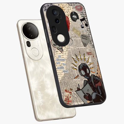 City Dream Sketch Glass Case displayed in angled mockup highlighting minimal city illustration with aesthetic sketch style.
