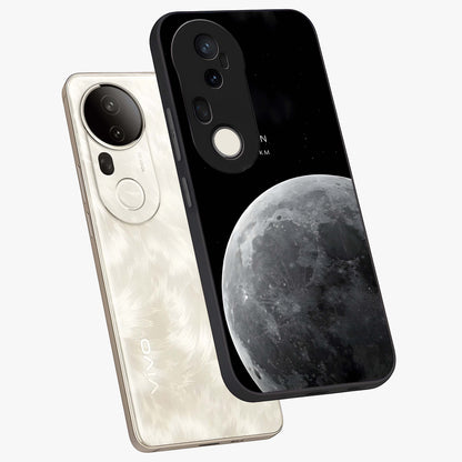 Cosmic Moon Glow Glass Case displayed in angled mockup highlighting celestial moon design with cosmic aesthetic theme.