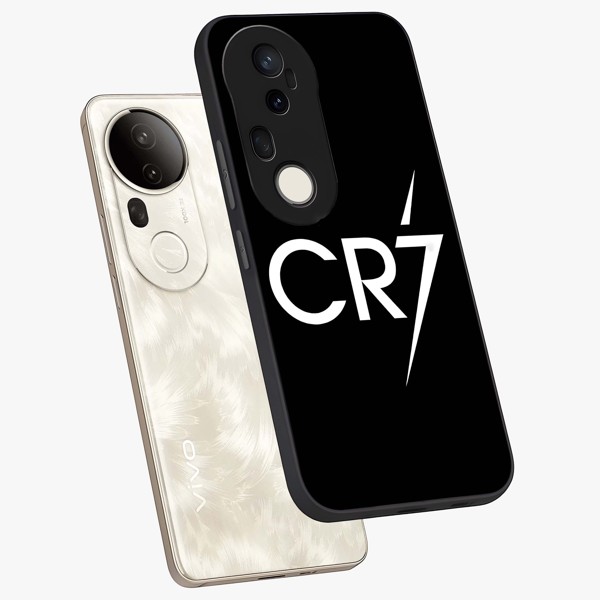 Cr7 Elite Strike Glass Case displayed in angled mockup highlighting powerful sports graphic with bold athletic theme.