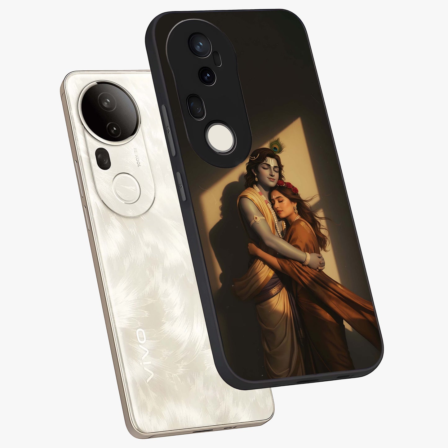 Divine Eternal Love Glass Case displayed in angled mockup highlighting elegant divine inspired design with peaceful aesthetic.
