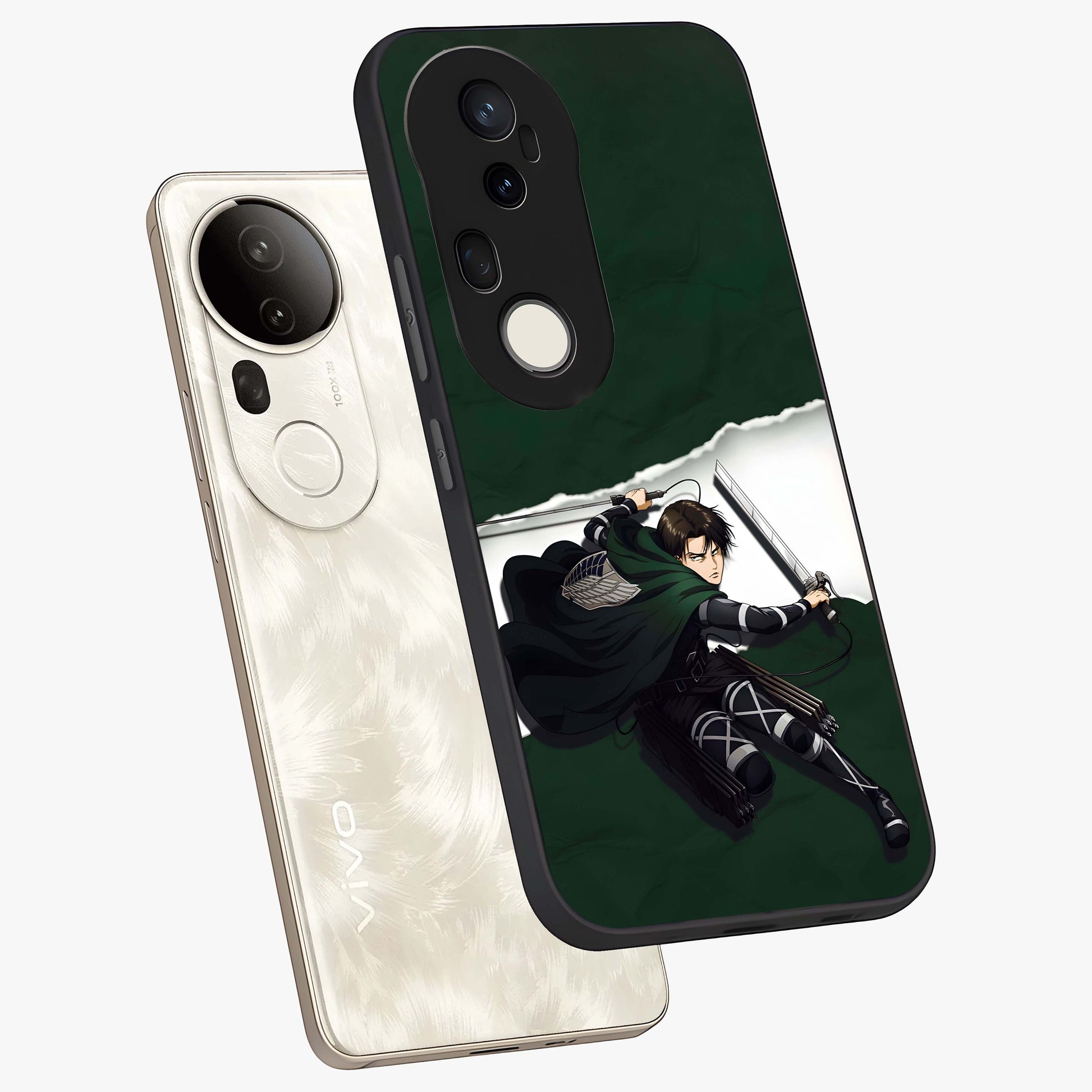 Emerald War Vanguard Glass Case displayed in angled mockup highlighting intense battle inspired design with emerald tone aesthetic.