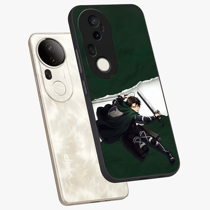Emerald War Vanguard Glass Case displayed in angled mockup highlighting intense battle inspired design with emerald tone aesthetic.