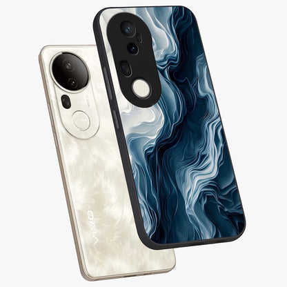 Ethereal Paper Marble Glass Case displayed in angled mockup highlighting elegant marble pattern with modern aesthetic style.