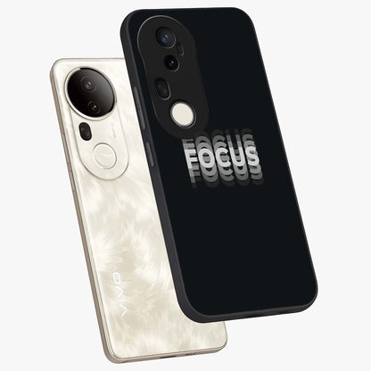 Focus Mode On Glass Case displayed in angled mockup highlighting clean minimal text artwork with modern aesthetic style.