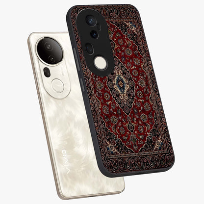 Heritage Carpet Royale Glass Case displayed in angled mockup highlighting intricate royal carpet design with heritage aesthetic.