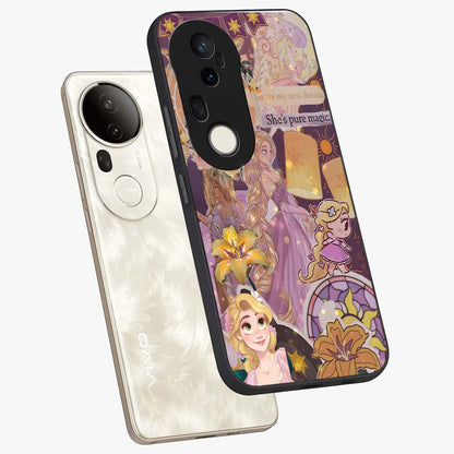 Magical Tangled Dream Glass Case displayed in angled mockup highlighting whimsical fantasy design with magical aesthetic.