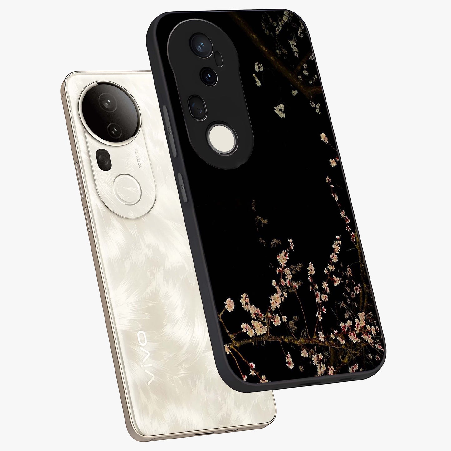 Petal Moon Light With Custom Name Glass Case displayed in angled mockup highlighting delicate petal design with custom name feature.