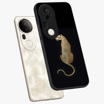 Regal Leopard Glass Case displayed in angled mockup highlighting powerful animal illustration with stylish wild aesthetic.