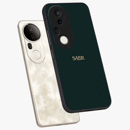 Sabr Minimal Patience Glass Case displayed in angled mockup highlighting simple inspirational design with clean aesthetic style.