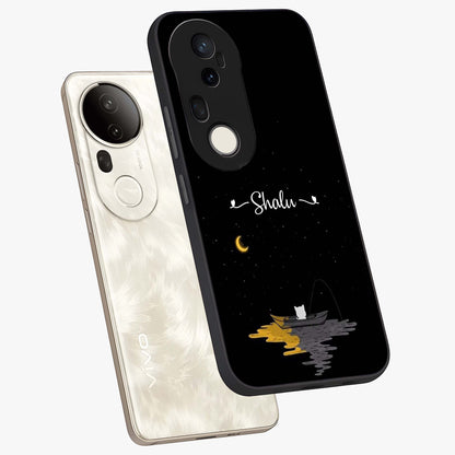 Silent Night Row Glass Case displayed in angled mockup highlighting peaceful evening design with dreamy night aesthetic.