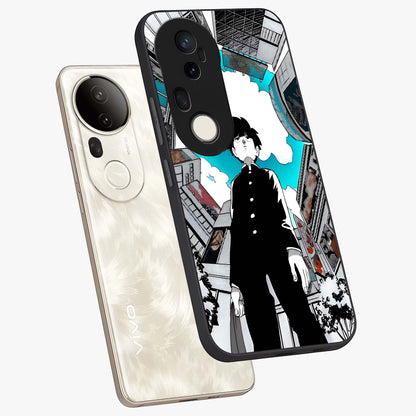 Silent Psychic Awakening Glass Case displayed in angled mockup highlighting spiritual awakening design with cosmic aesthetic.