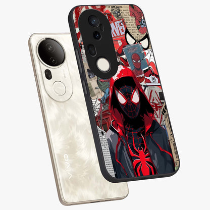 Spider Collage Street Glass Case displayed in angled mockup highlighting dynamic street style collage design with comic aesthetic.