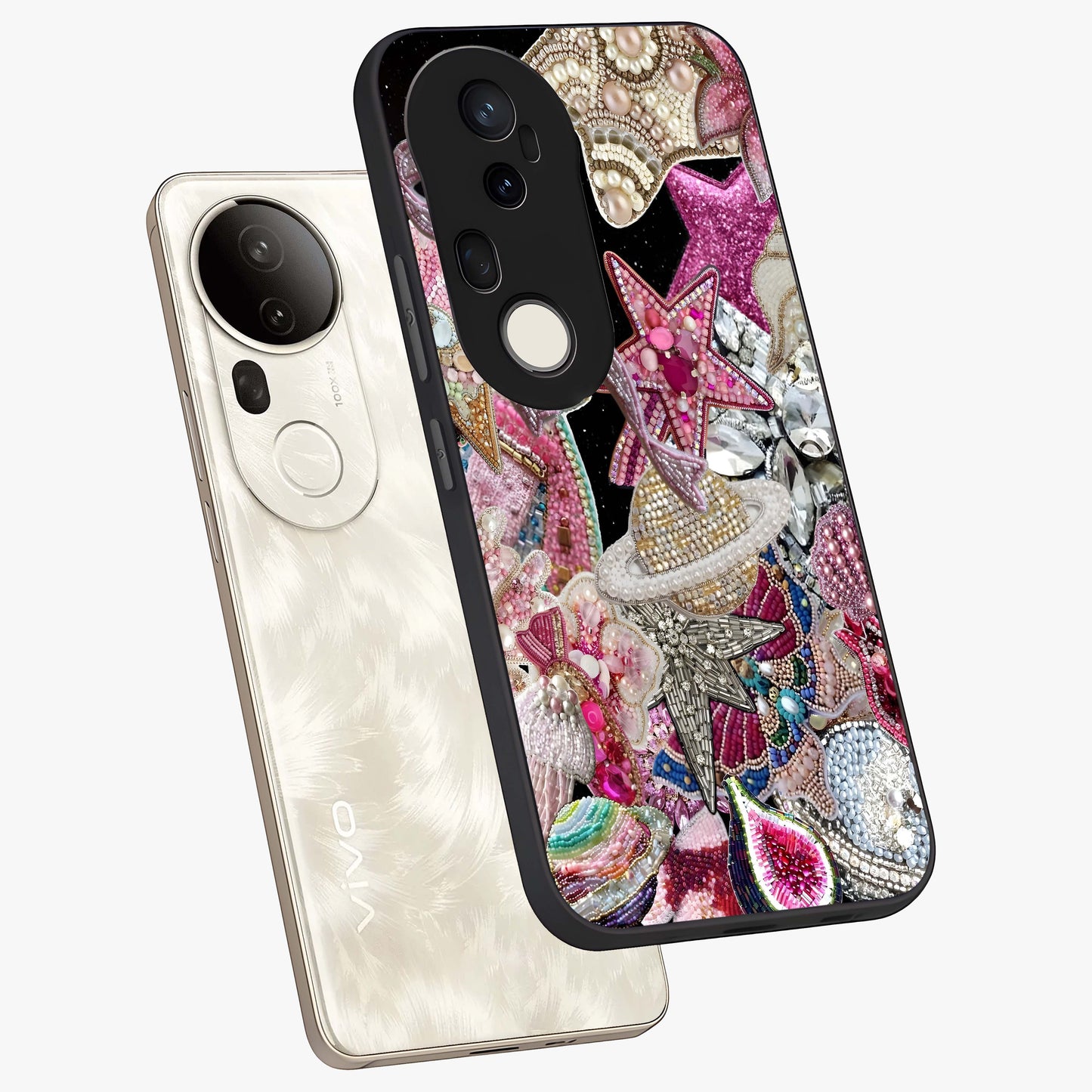 Starlit Jewel Dream Glass Case displayed in angled mockup highlighting glowing celestial jewel design with dreamy aesthetic.