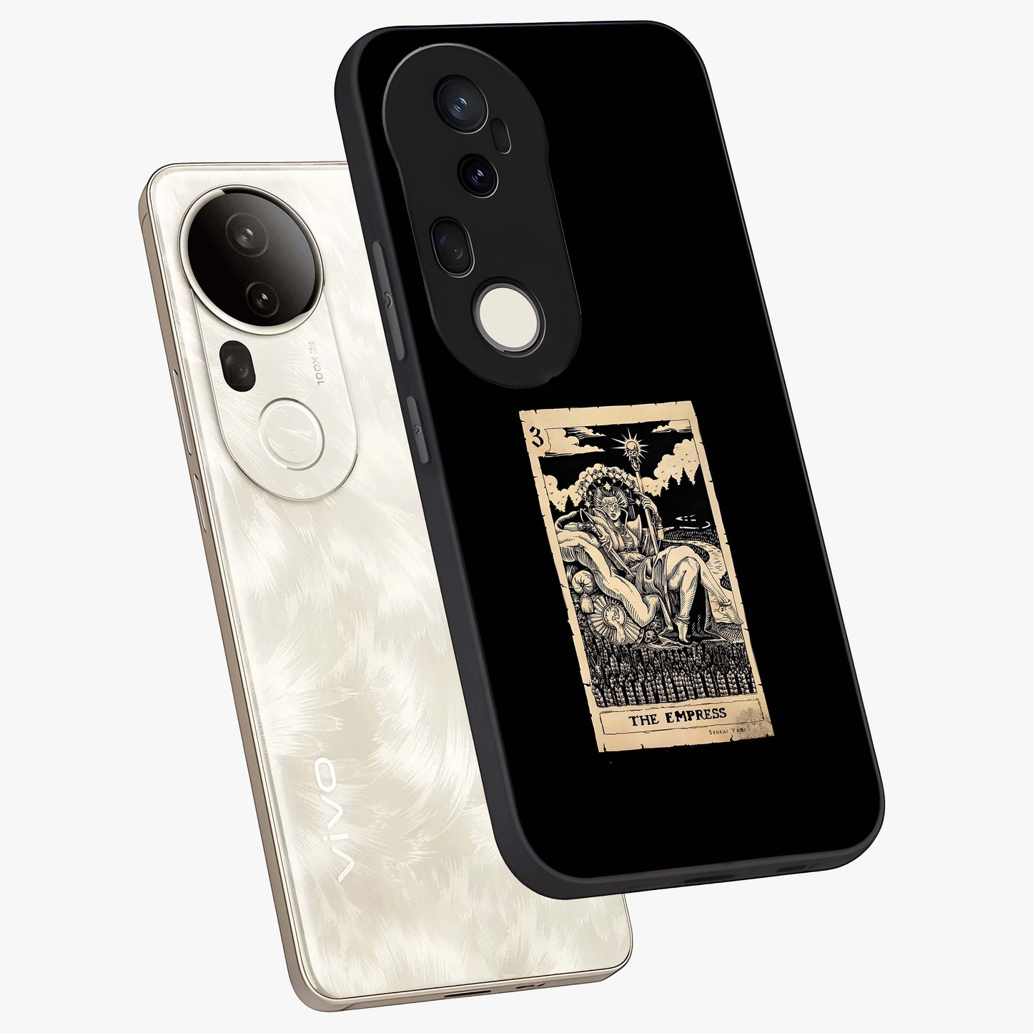 The Empress Glass Case displayed in angled mockup highlighting elegant royal design with majestic aesthetic style.