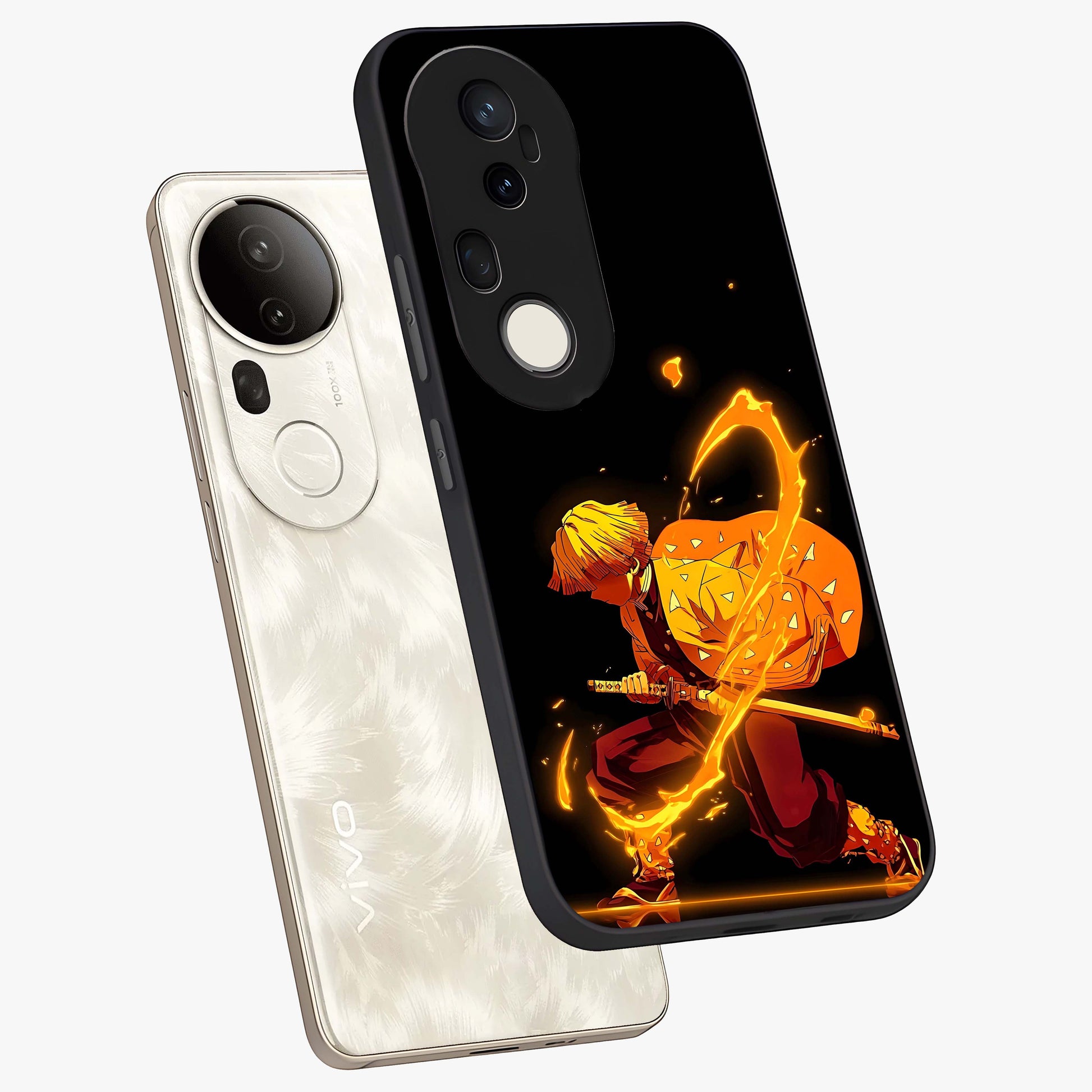 Thunder Flame Execution Glass Case displayed in angled mockup highlighting dramatic fire themed design with intense fantasy aesthetic.