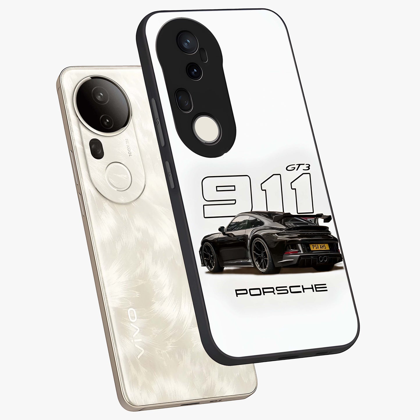 Turbo Legacy Icon Glass Case displayed in angled mockup highlighting dynamic automotive design with performance aesthetic.
