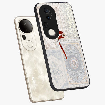 White Aesthetic Bow Glass Case displayed in angled mockup highlighting clean bow design with soft aesthetic style.