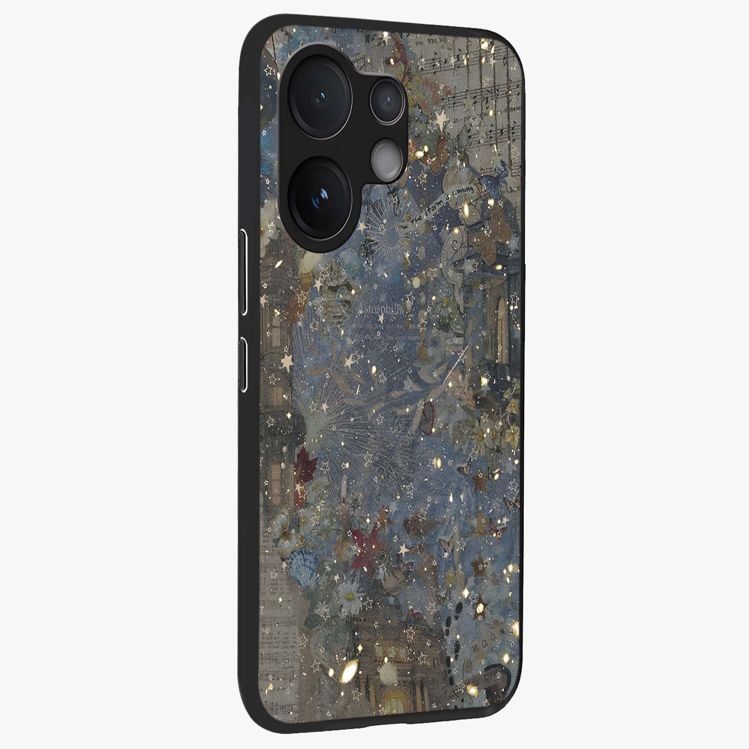 Aesthetic Astrolophia Glass Case upright view showcasing soft aesthetic theme with stylish modern look.