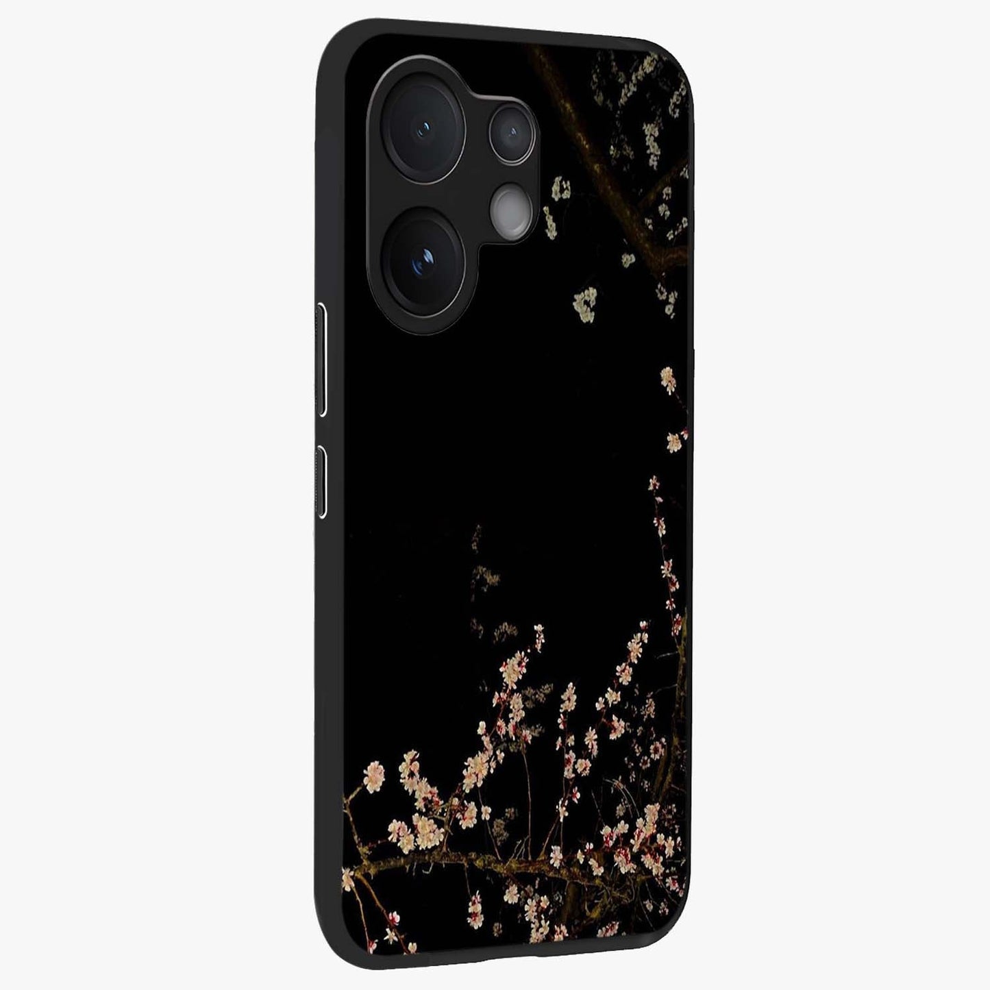 Petal Moon Light With Custom Name Glass Case upright view showcasing elegant floral moon artwork with personalized aesthetic.