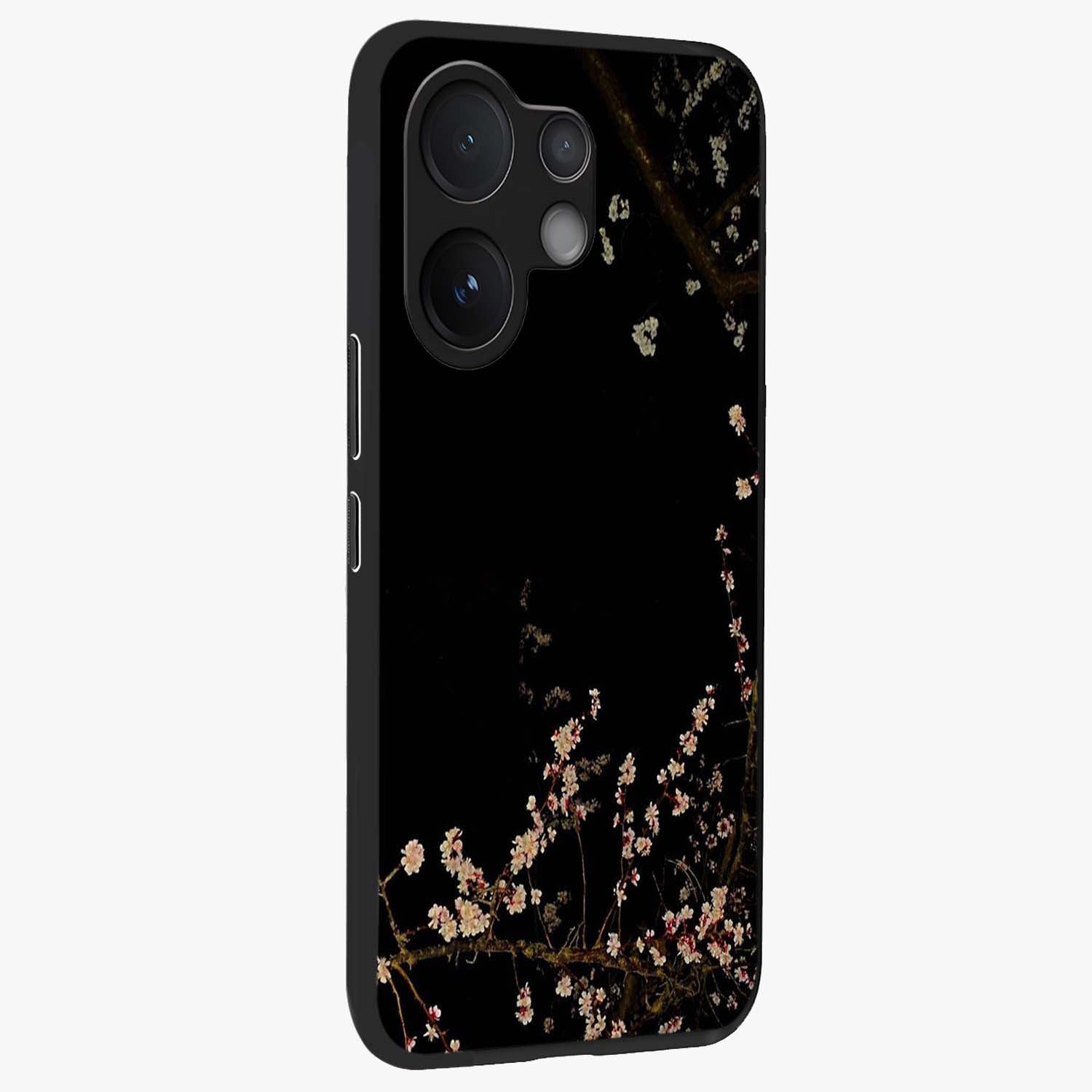 Petal Moon Light With Custom Name Glass Case upright view showcasing elegant floral moon artwork with personalized aesthetic.