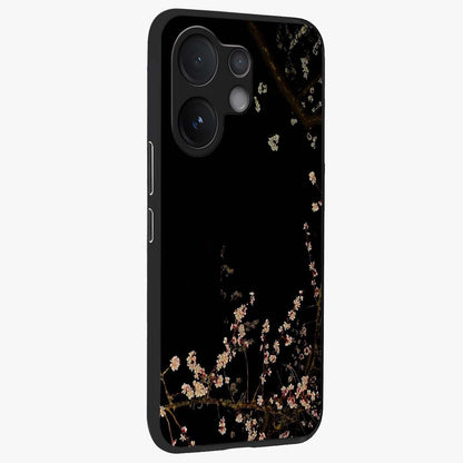 Petal Moon Light With Custom Name Glass Case upright view showcasing elegant floral moon artwork with personalized aesthetic.