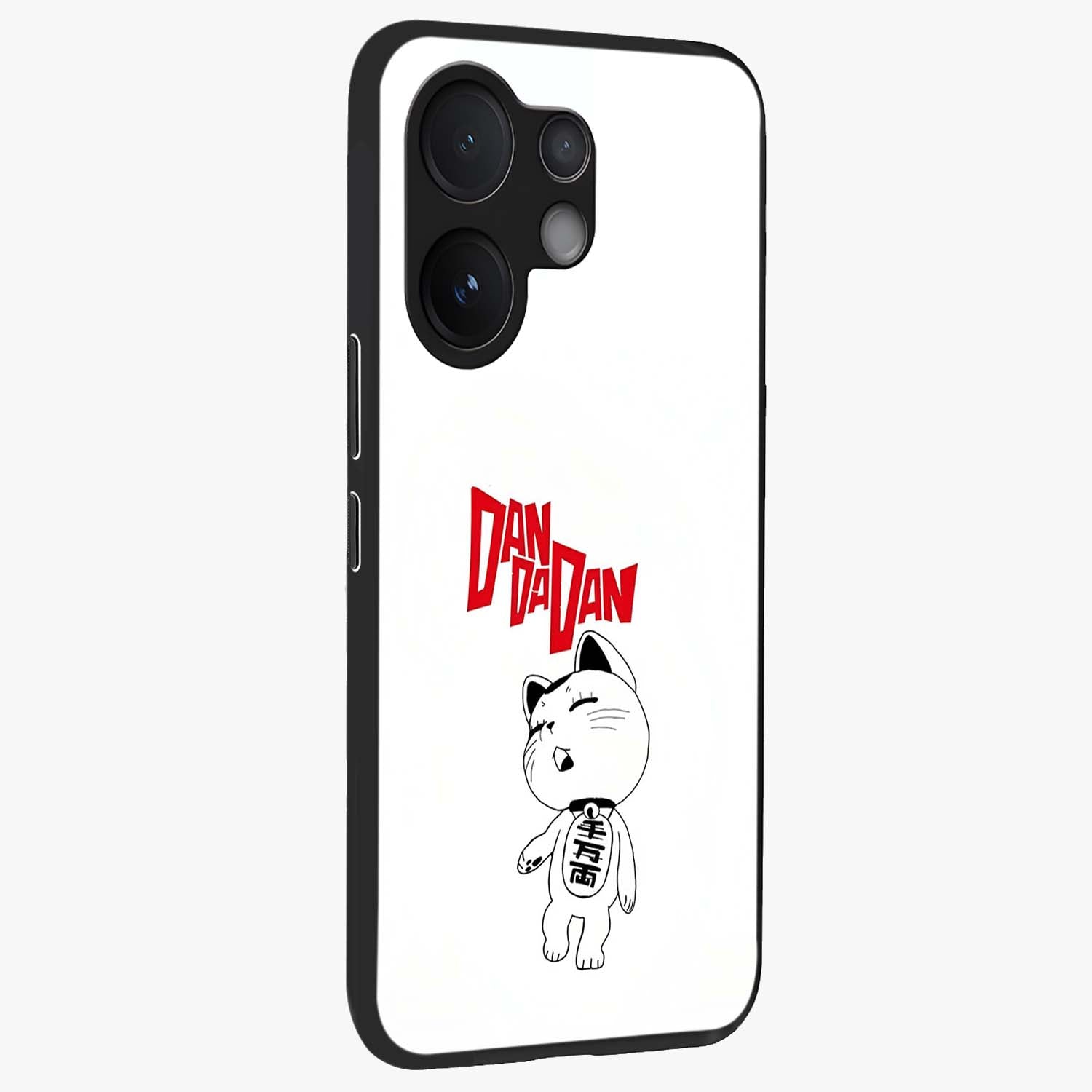Playful Spirit Charm Glass Case upright view showcasing vibrant charm artwork with fun artistic theme.