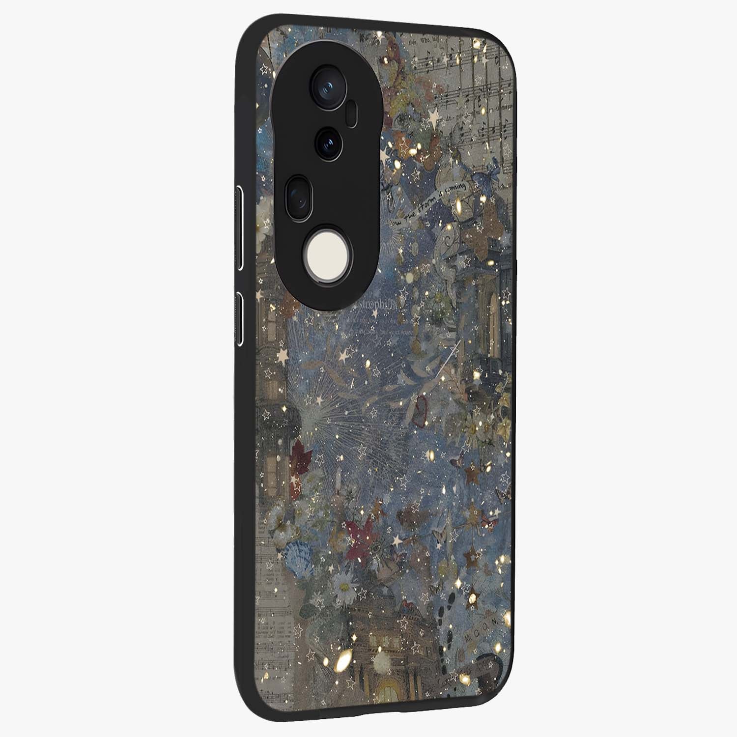 Aesthetic Astrolophia Glass Case upright view showcasing soft aesthetic theme with stylish modern look.