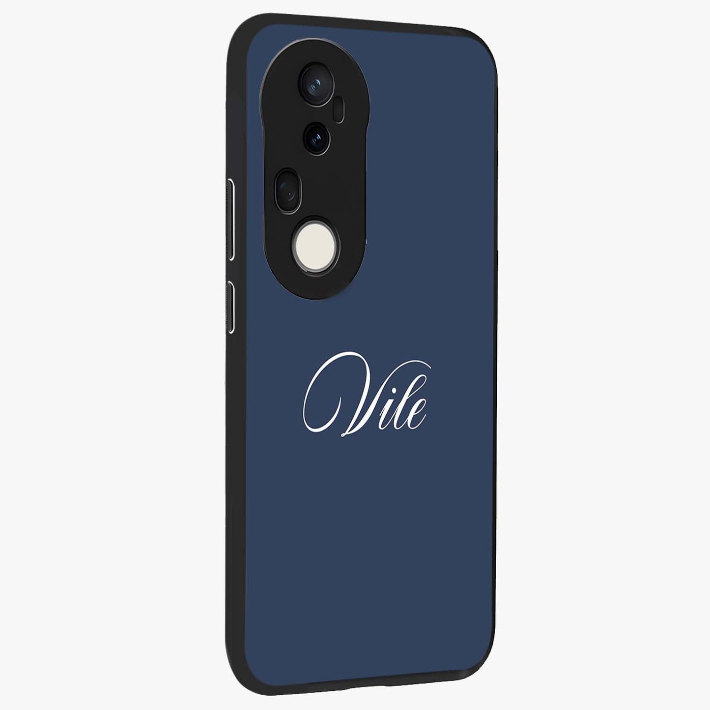 Blue Vintage Floral Pattern Glass Case displayed in angled mockup highlighting classic blue floral pattern and retro aesthetic design.
