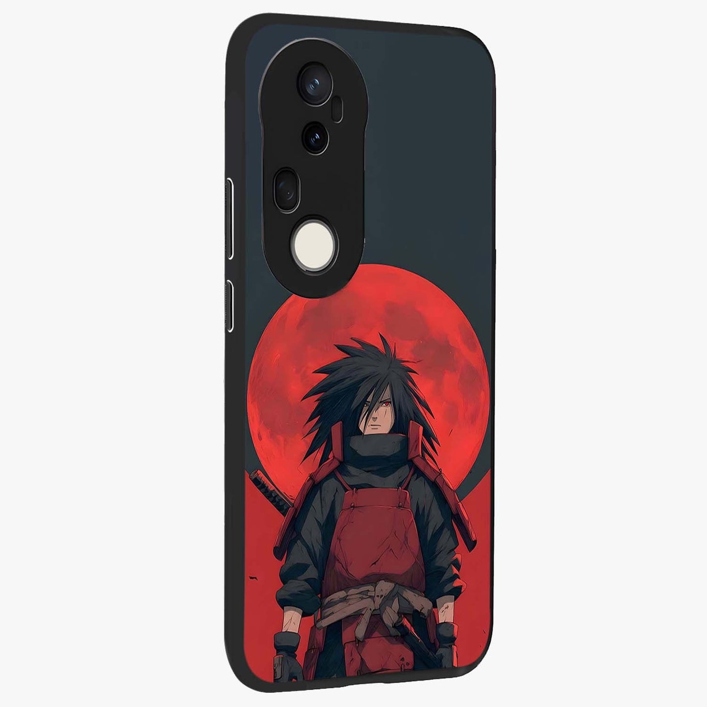 Crimson Moon Warlord Glass Case upright view showcasing powerful warlord artwork with dark celestial theme.